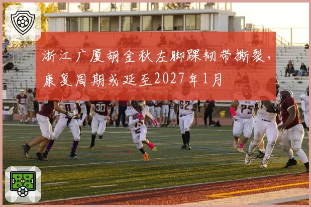 浙江广厦胡金秋左脚踝韧带撕裂,康复周期或延至2027年1月